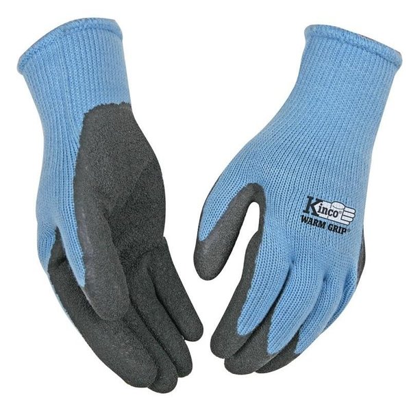 Warm Grip Protective Gloves, Women's, L, Knit Wrist Cuff, Acrylic, Gray 1790W-L